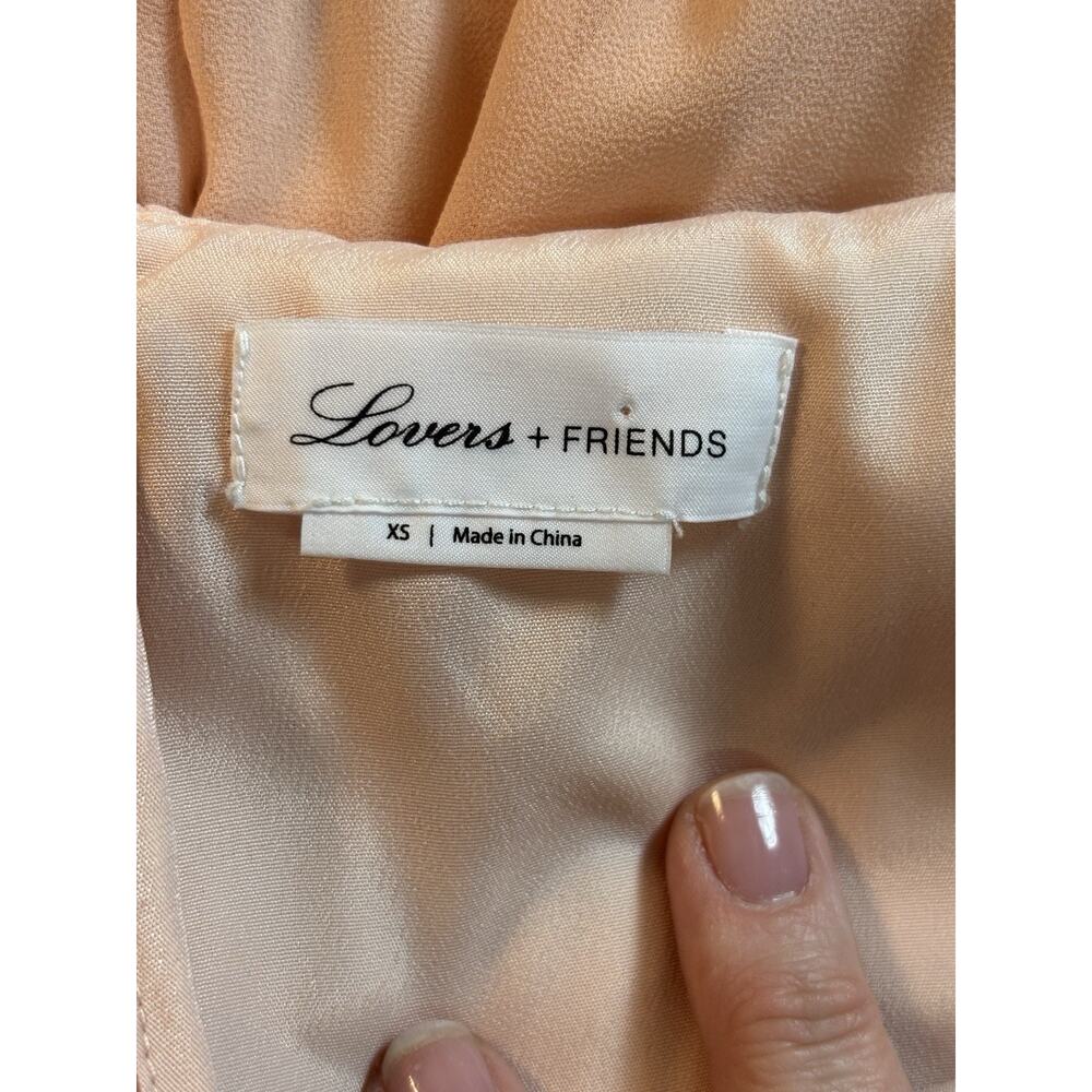 Lovers + Friends Revolve Acer Maxi Dress Pastel XS Tiered Color Block Lined - Picture 3 of 9